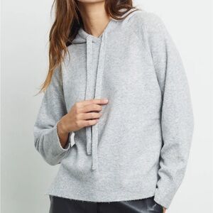 Rails Aster Heather Grey Cashmere Blend Hoodie Sweater M